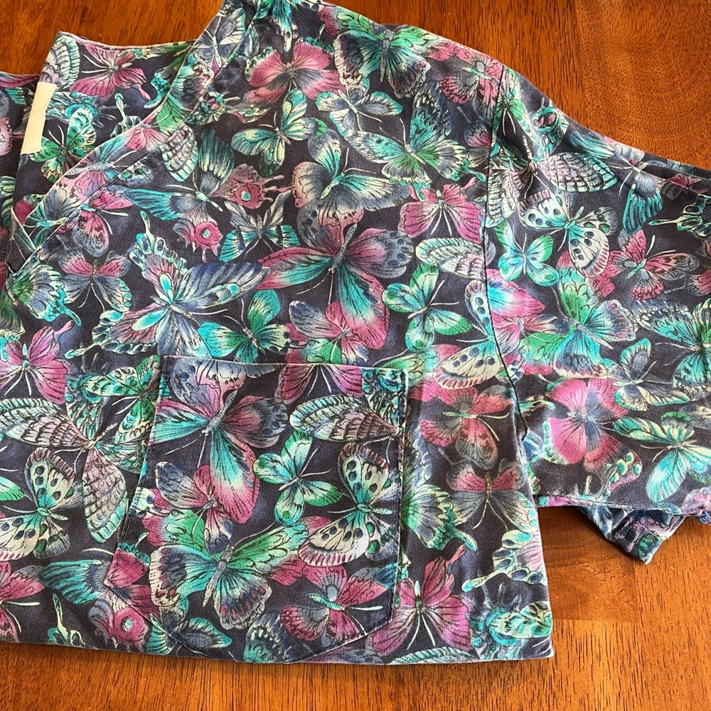 Butterfly Scrub Top